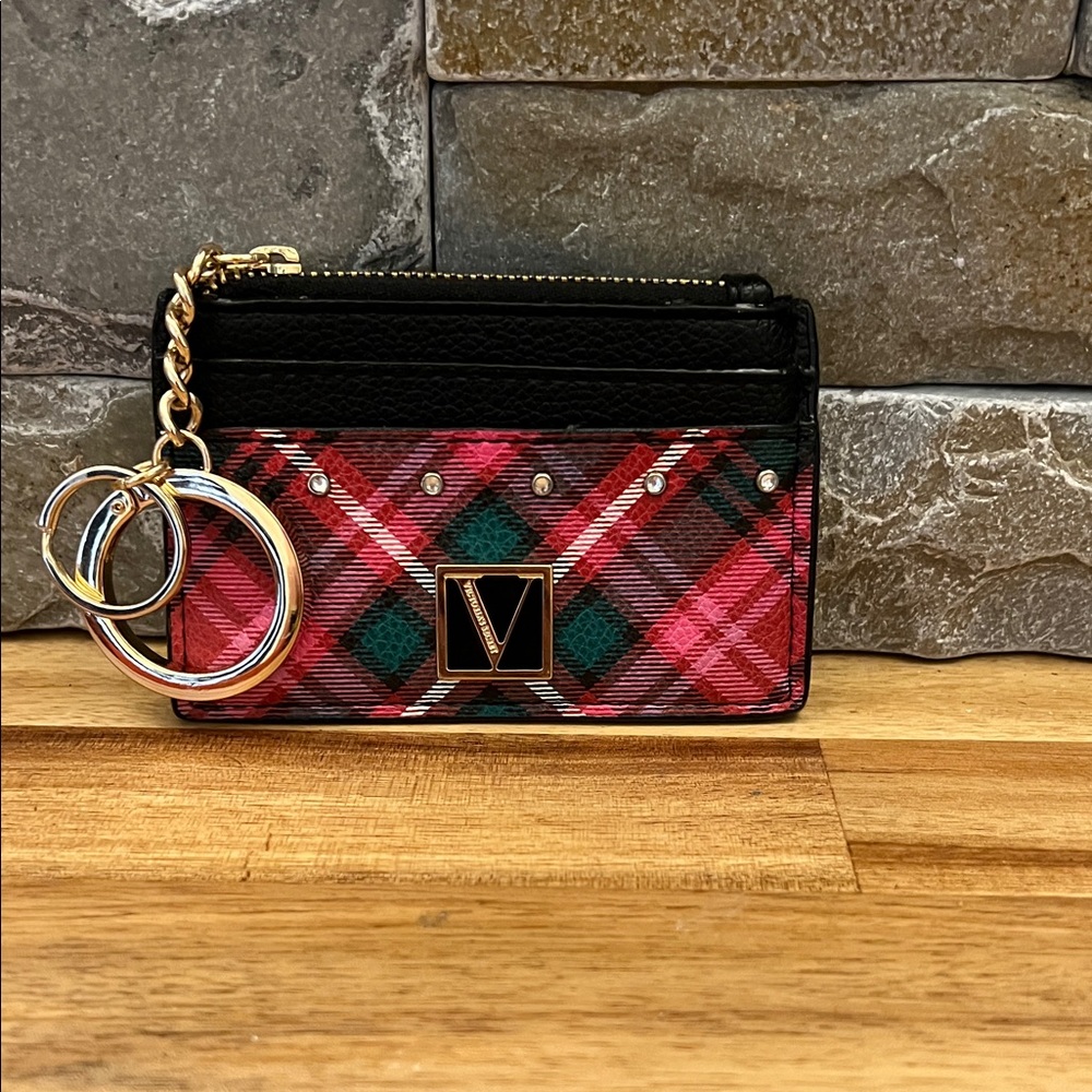 Victoria's Secret Plaid Wallet with Gold Accents